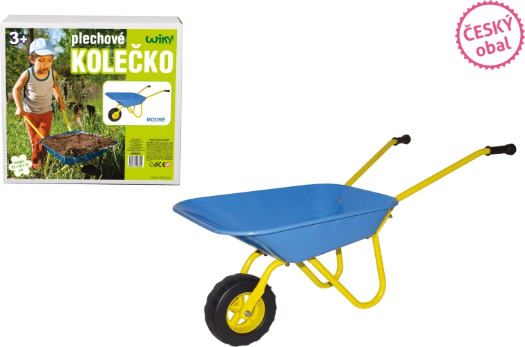 Plechový fúrik modrý 82 × 42 × 35 cm