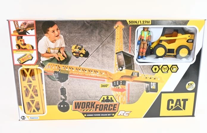 CAT RC vežový žeriav 127 cm s figúrkou a vozidlom