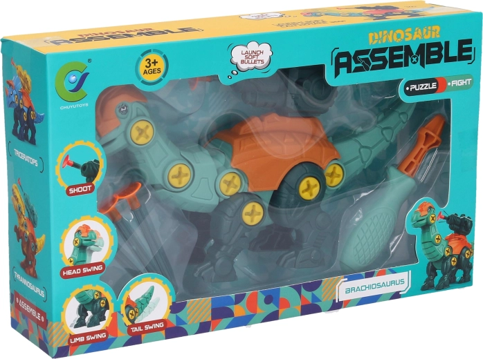 Strieľajúci skrutkovací dinosaurus 21 cm - 1 kus