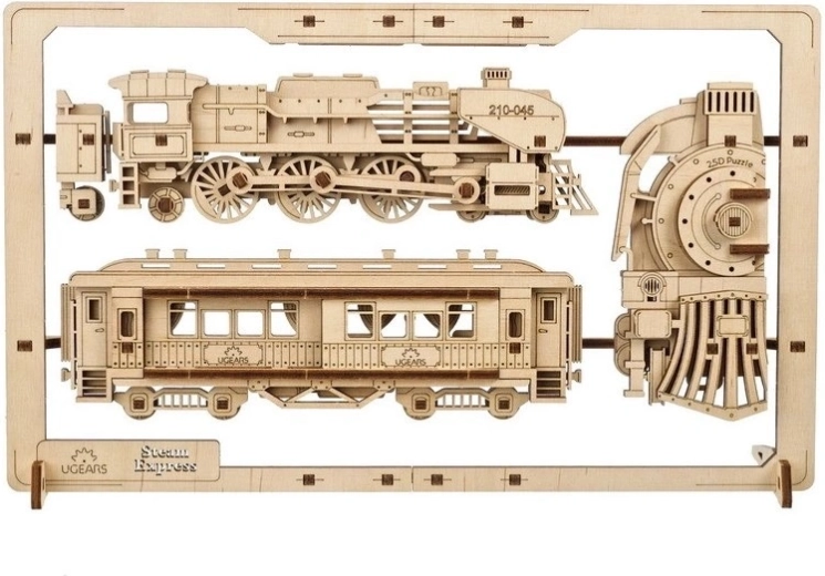 Ugears 2,5D drevené mechanické puzzle Steam Express