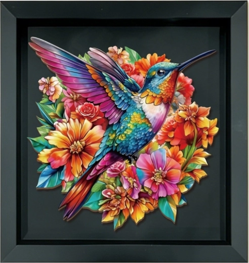 2Kids Toys drevené puzzle kolibrík