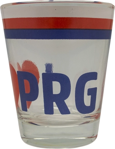 Bábika Praha srdce sklenená