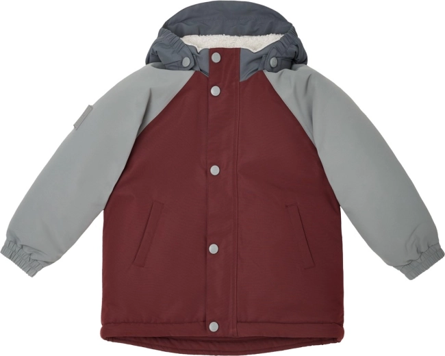 Zimná bunda Leokid color block redwood, veľ. 92 (2–3 roky)