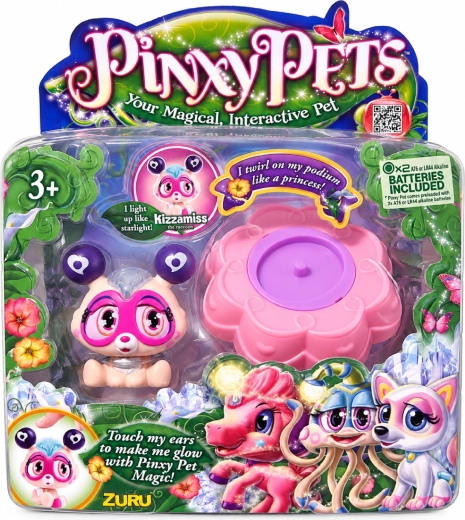 Interaktívne zvieratko Pinxy Pets Kizzamiss mýval s kúzelným podstavcom