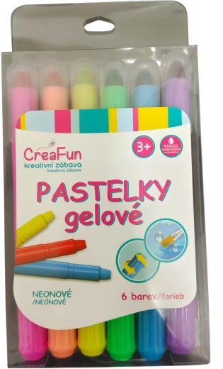 CreaFun neónové gélové pastelky – sada 6 ks