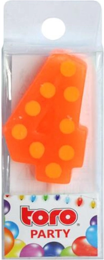 Tortová sviečka číslo 4 TORO