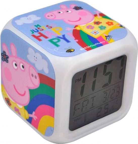 Digitálny budík Prasiatko Peppa (kocka) KiDS Licensing - 1 kus