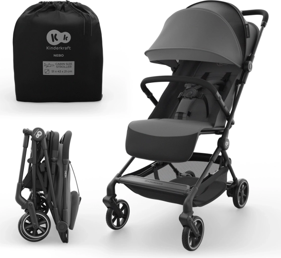 Športový kočík Kinderkraft NEBO – Platinum Grey
