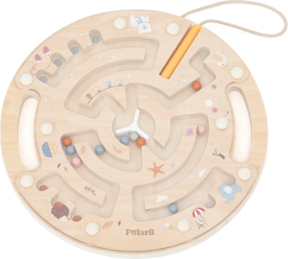 Magnetický drevený labyrint PolarB Viga Toys