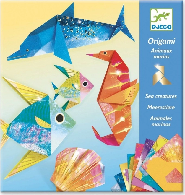 Origami metalické pod vodou