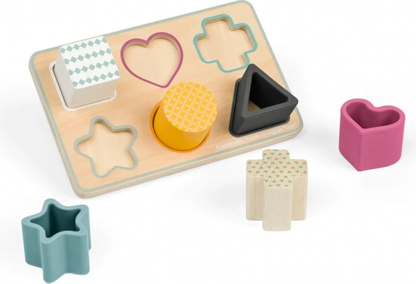 Bigjigs toys vkladacie puzzle tvary z fsc dreva