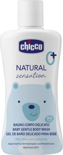 Chicco jemný sprchový gél s aloe a harmančekom Natural Sensation 200 ml