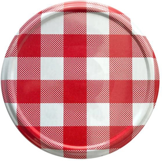 Viečka na zaváracie poháre 82 mm s motívom kocky, 10 ks