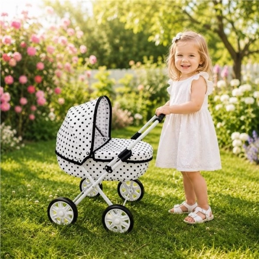 New Baby kočík pre bábiky Anička dots