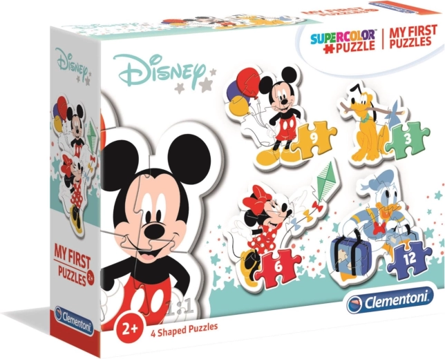 Moje prvé puzzle MICKEY MOUSE 4v1 (3, 6, 9, 12 dielikov) – CLEMENTONI