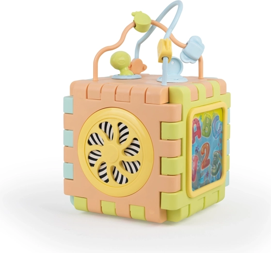 Dolu vzdelávacia motorická kocka a puzzle 2 v 1