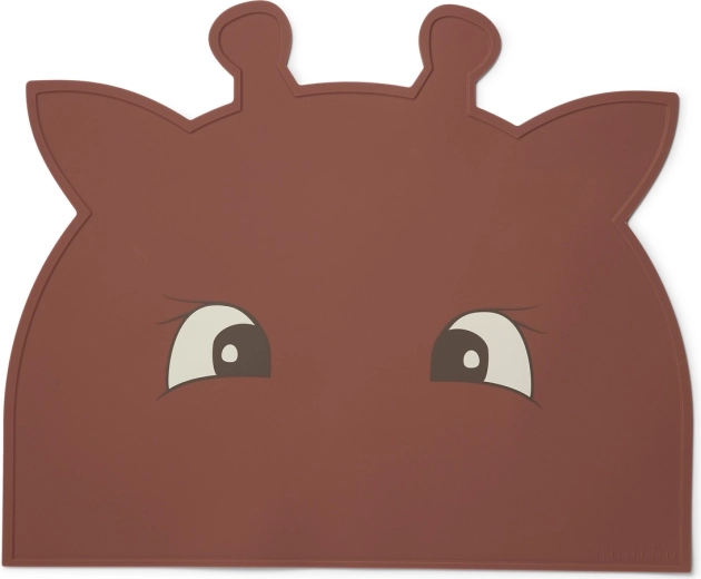 Nuuroo Albert silikónové prestieranie Giraffe Mahogany