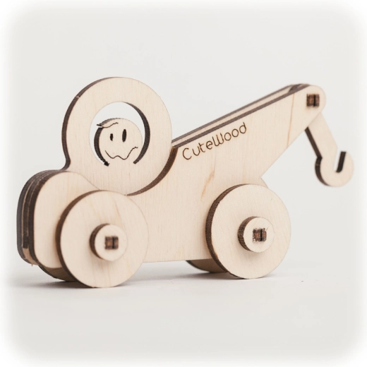 CuteWood drevené 3D puzzle odťahovka