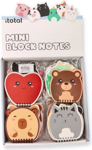 Roztomilý zvierací špirálový notes 80 listov