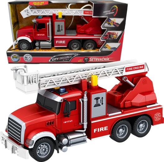 City Service Car hasičské auto 1:14 s výsuvným rebríkom