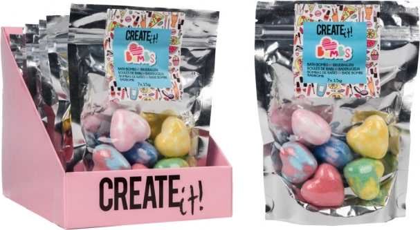 Šumivé bomby do kúpeľa srdiečka 7 ks