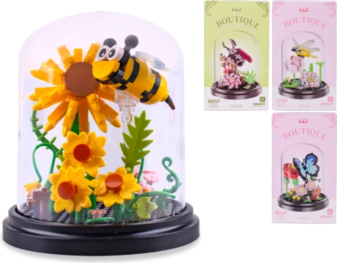 Stavebnica hmyz s kvetom pre deti od 6 rokov