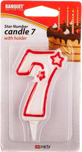 Narodeninová sviečka číslo 7 MY PARTY 7 × 4,5 cm