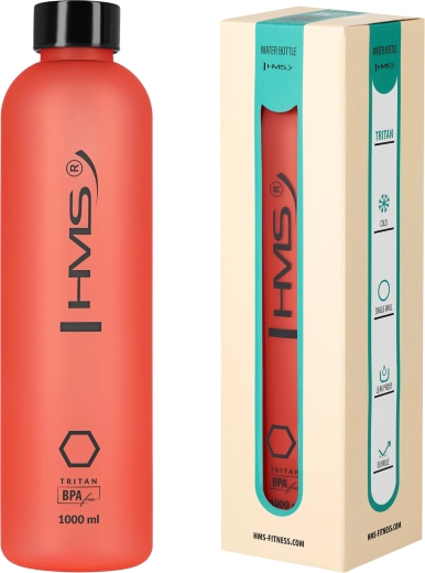 Tritánová fľaša na pitie HMS Fitness NCD61 1 l červená