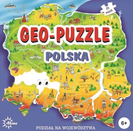 Geo puzzle Poľsko – mapa z 25 dielikov