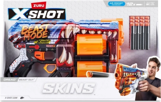 Pištoľ na šípky X-SHOT SKINS DREAD – beast mode (12 šípok)