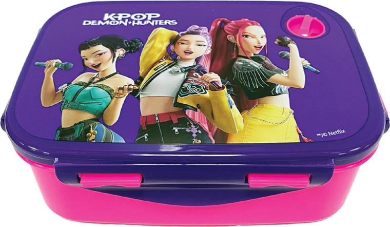 Box na desiatu KPop Demon Hunters Huntrix – ružovo-fialový