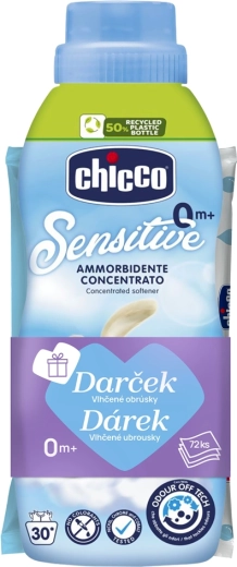 Chicco aviváž Baby Sensitive Sladký púder 750 ml + vlhčené obrúsky 72 ks zdarma