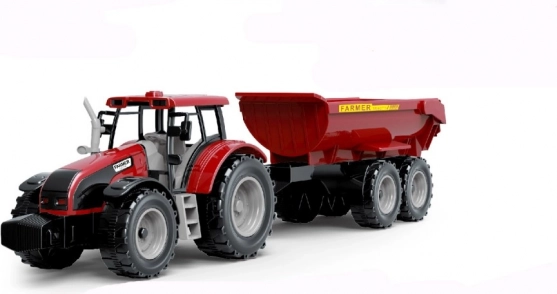 Traktor s prívesom na zotrvačníkový pohon