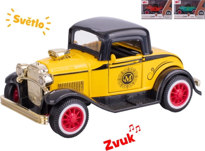 Kovový model auta oldtimer 1:36 so svetlami a zvukmi