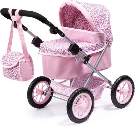 Bayer kočík pre bábiky Trendy ružový s leopardím vzorom