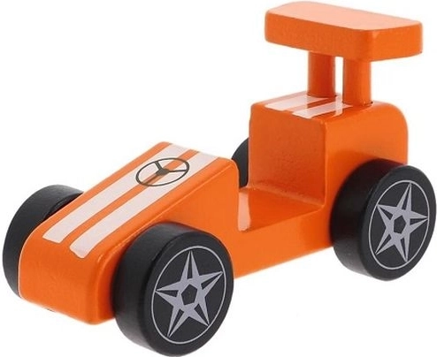 Trefl drevená hračka pretekárske auto oranžové