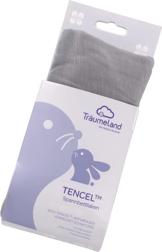 Träumeland napínacie prestieradlo Tencel 40 × 90 cm tmavosivé