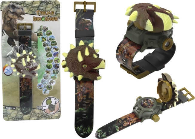 Detské hodinky s 3D projekciou dinosaurových motívov