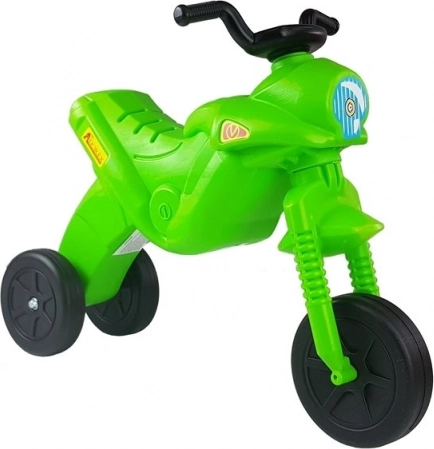 Detský trojkolesový odrážací motocykel Enduro – Zelená