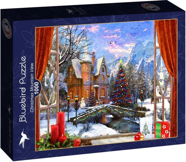 Bluebird puzzle vianočný výhľad na hory 1000 dielikov