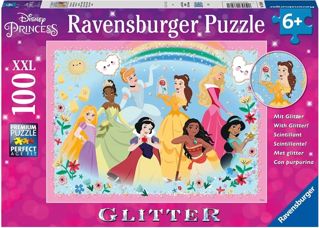 RAVENSBURGER trblietavé puzzle DISNEY princezné xxl 100 dielikov