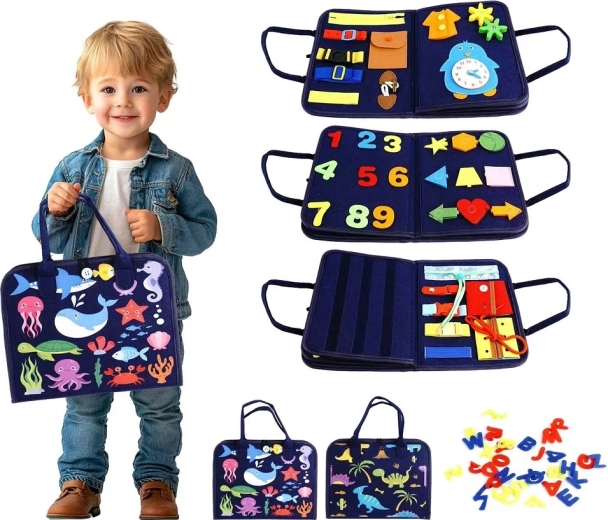 2Kids Toys senzorická busy kniha Vodný / Dino svet