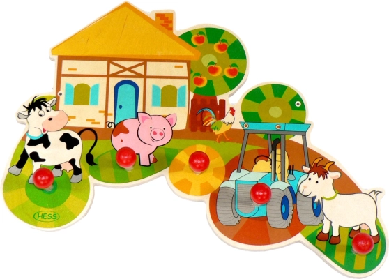 Hess vešiak Život na farme z dreva, 5 háčikov