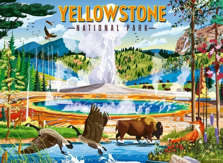 Ravensburger puzzle Yellowstonský národný park 500 dielikov