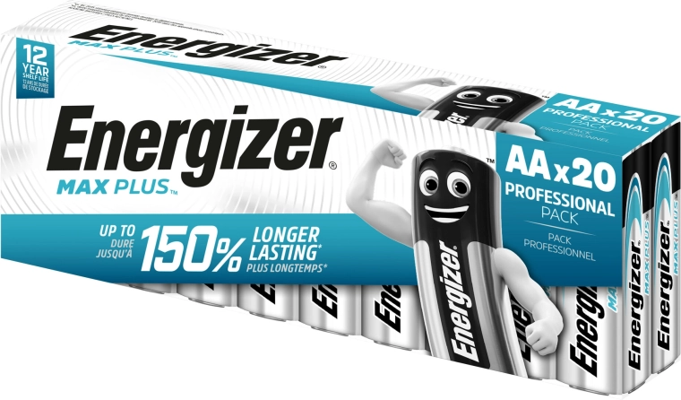 Energizer Max Plus AA alkalické batérie 20 ks