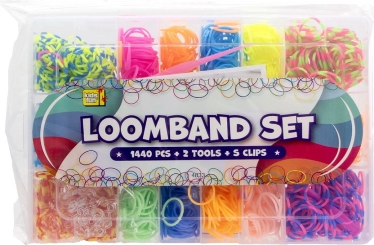 Sada Loom gumičiek na pletenie náramkov 1440 ks v kufríku