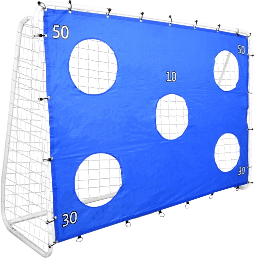 Futbalová bránka so sieťou a terčovou plachtou 240 × 170 × 85 cm