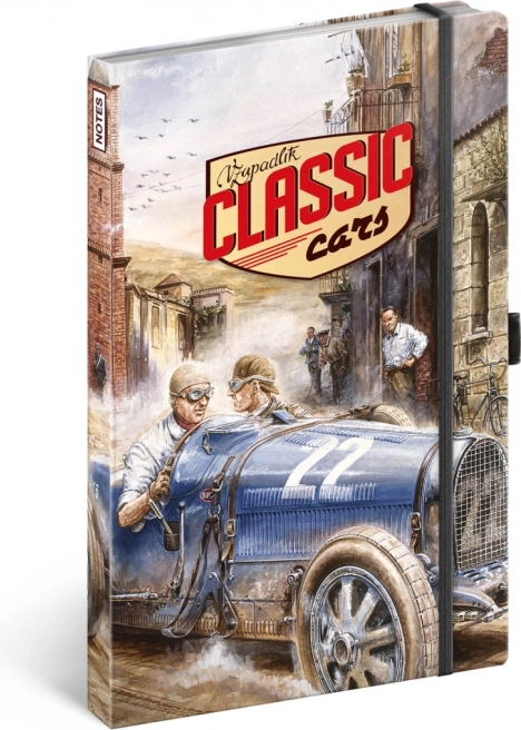 Notique linajkovaný zápisník Classic Cars od Václava Zapadlíka 13 × 21 cm