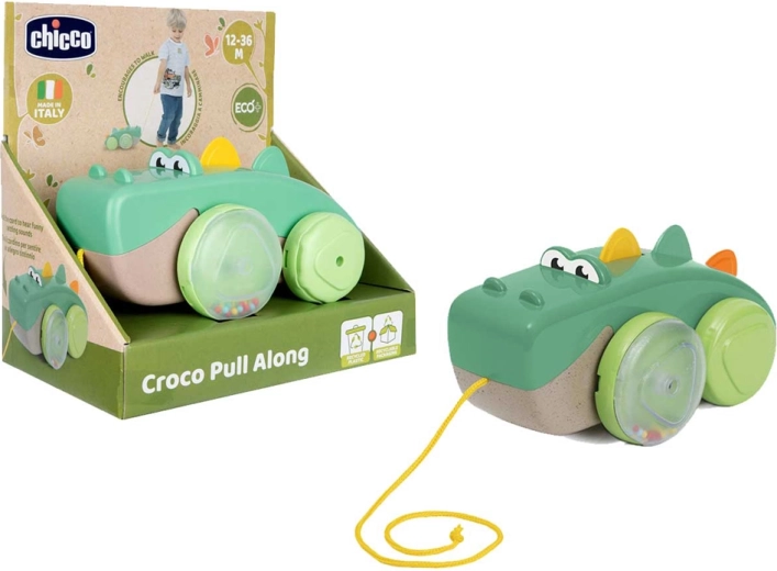 Chicco ťahací krokodíl Eco+ pre deti od 12 mesiacov