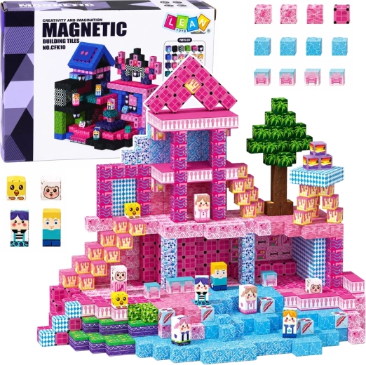 Magnetické pixelové kocky – ružová sada 100 dielikov